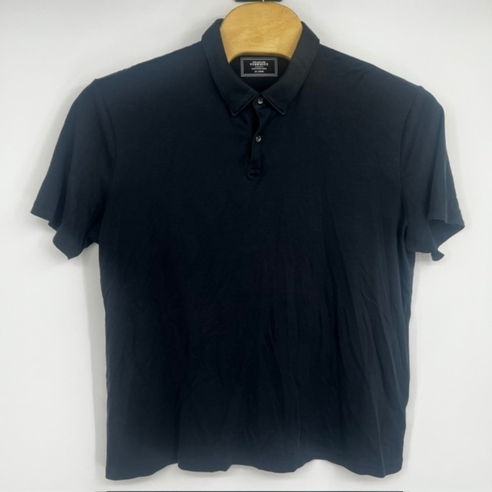 Charles Tyrwhitt Men's 2XL Black 100% Cotton Short Sleeve Polo Shirt